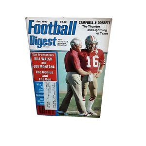 Football Digest Magazine December 1982 Joe Montana Bill Walsh 49ers